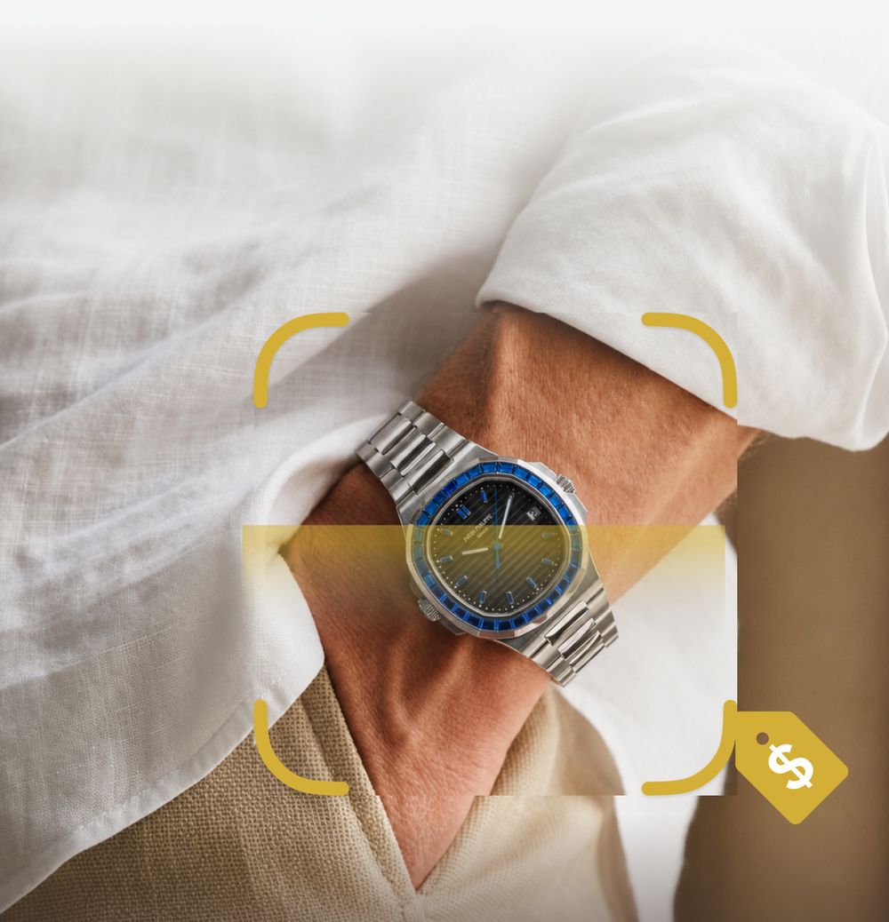 Screenshot of the app scanning a watch on a wrist